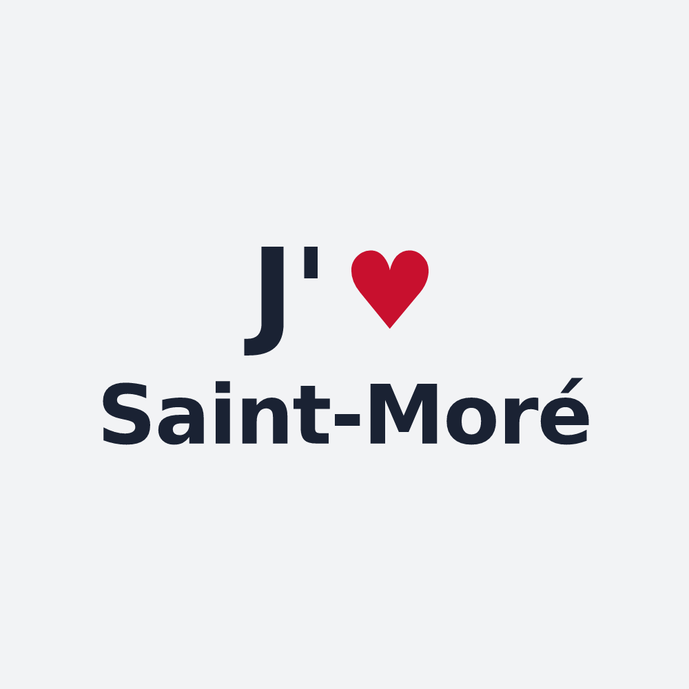 Poster personnalisé Saint-Moré — design J'aime Saint-Moré
