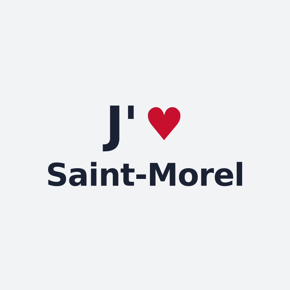 Poster personnalisé Saint-Morel — design J'aime Saint-Morel