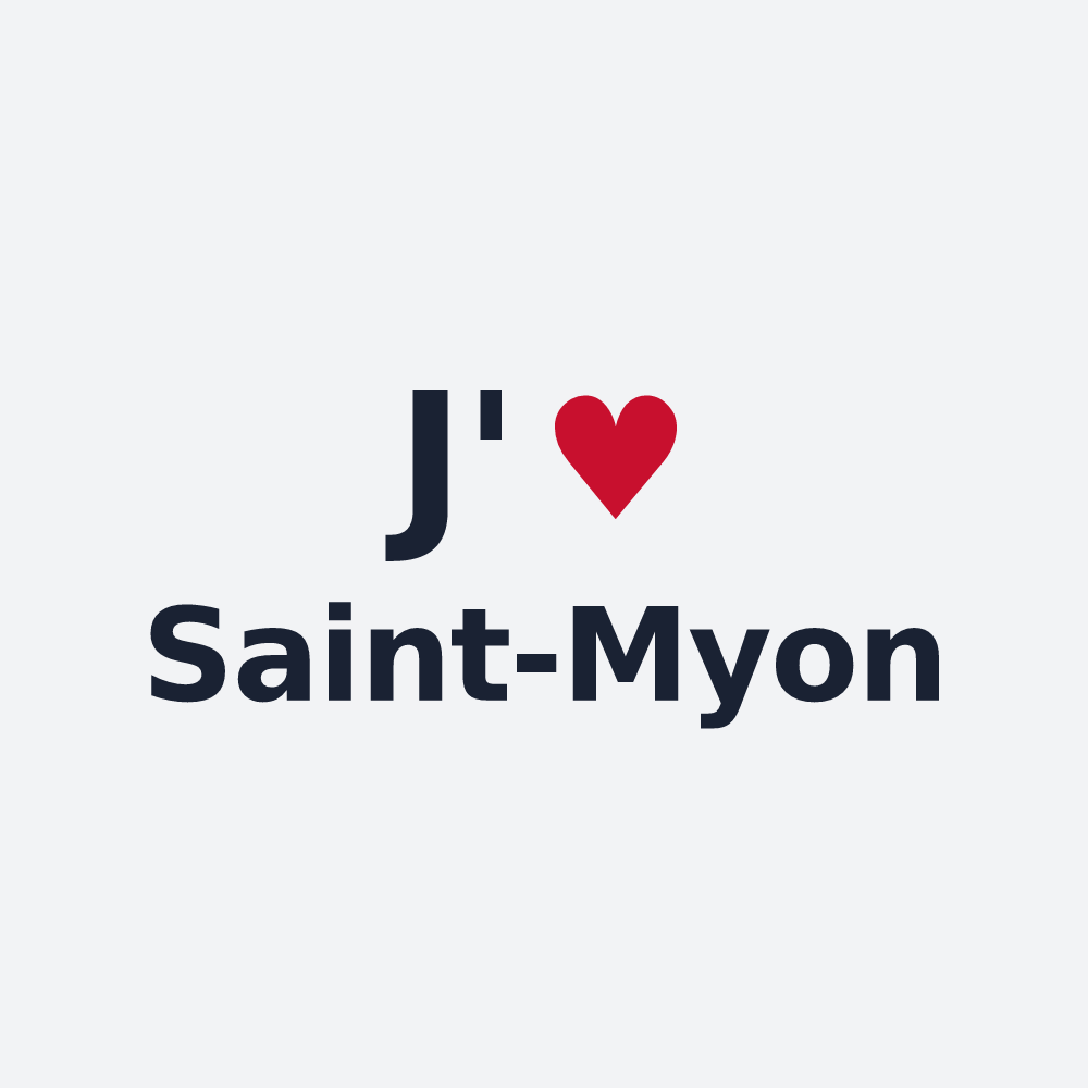 Poster personnalisé Saint-Myon — design J'aime Saint-Myon