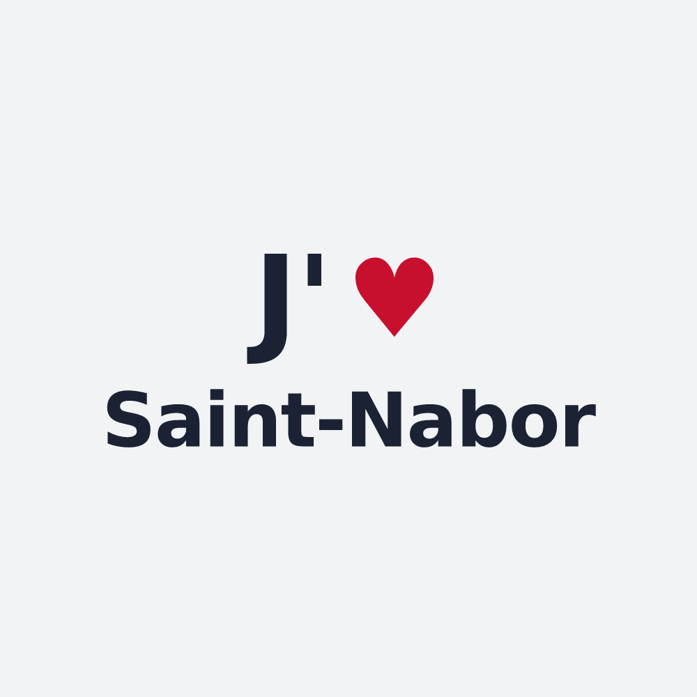 Poster personnalisé Saint-Nabor — design J'aime Saint-Nabor