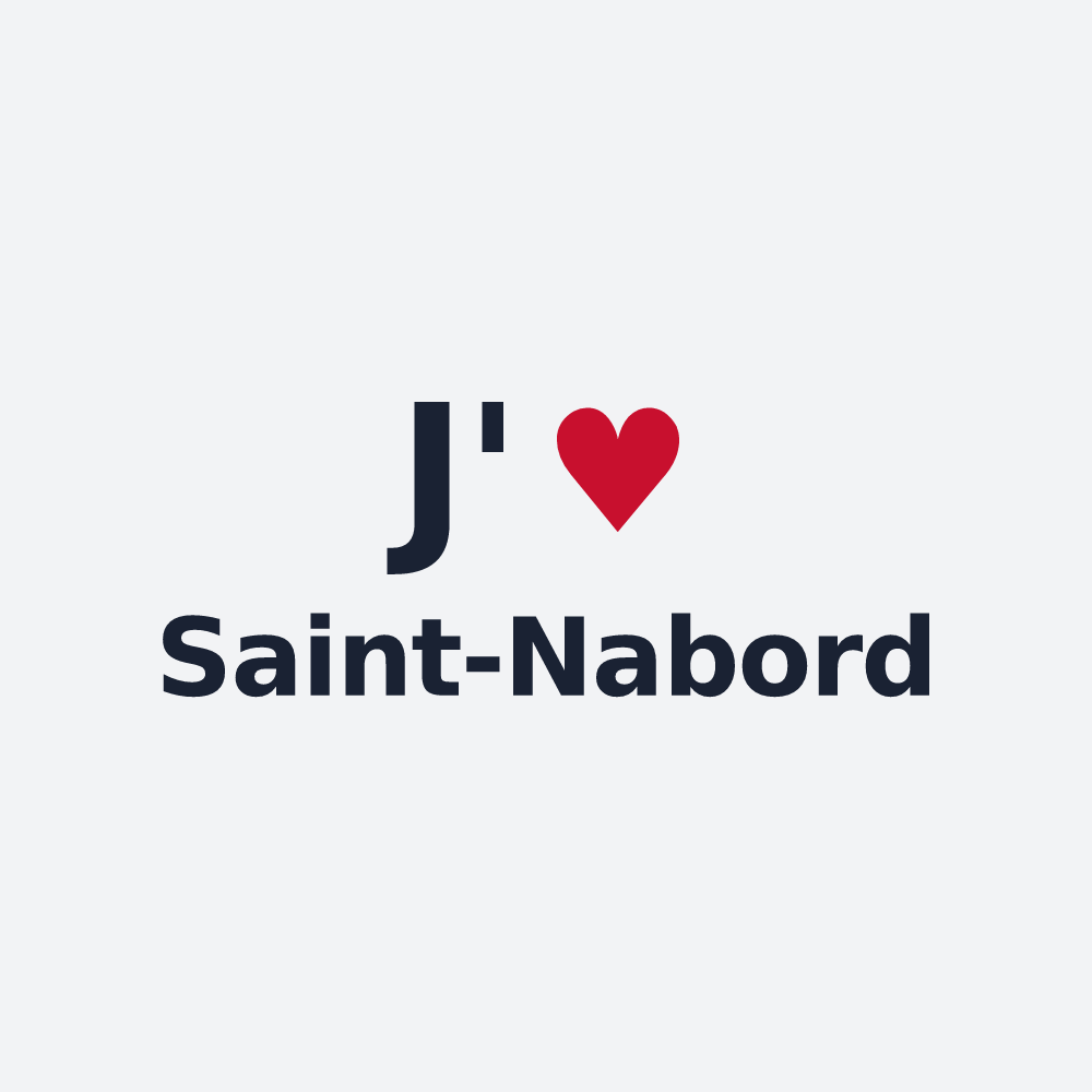 Poster personnalisé Saint-Nabord — design J'aime Saint-Nabord