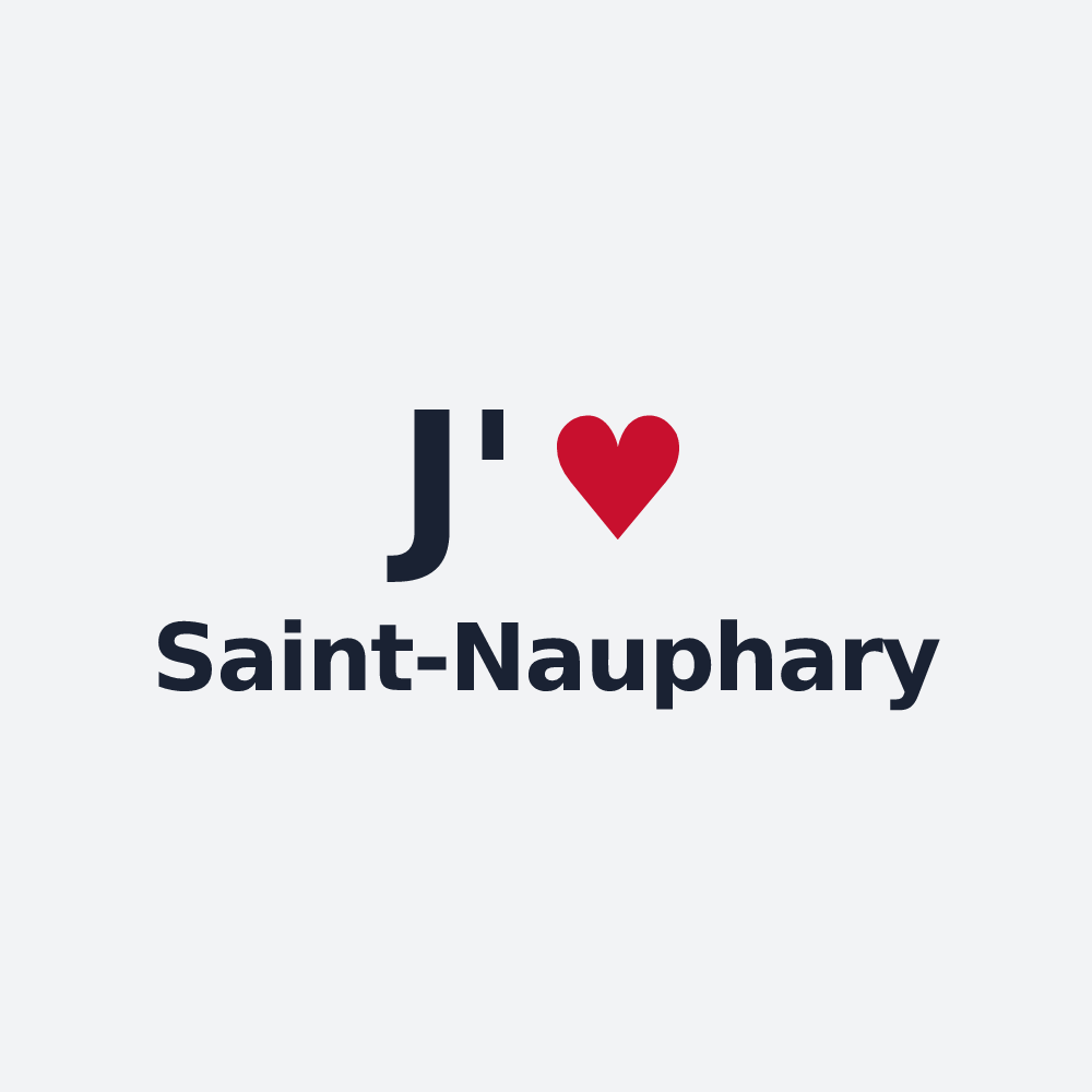 Poster personnalisé Saint-Nauphary — design J'aime Saint-Nauphary