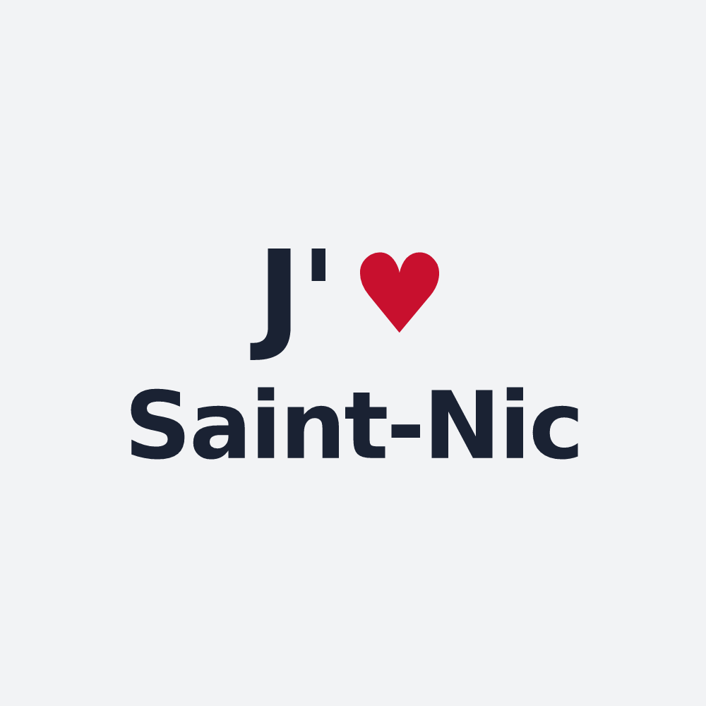 Poster personnalisé Saint-Nic — design J'aime Saint-Nic
