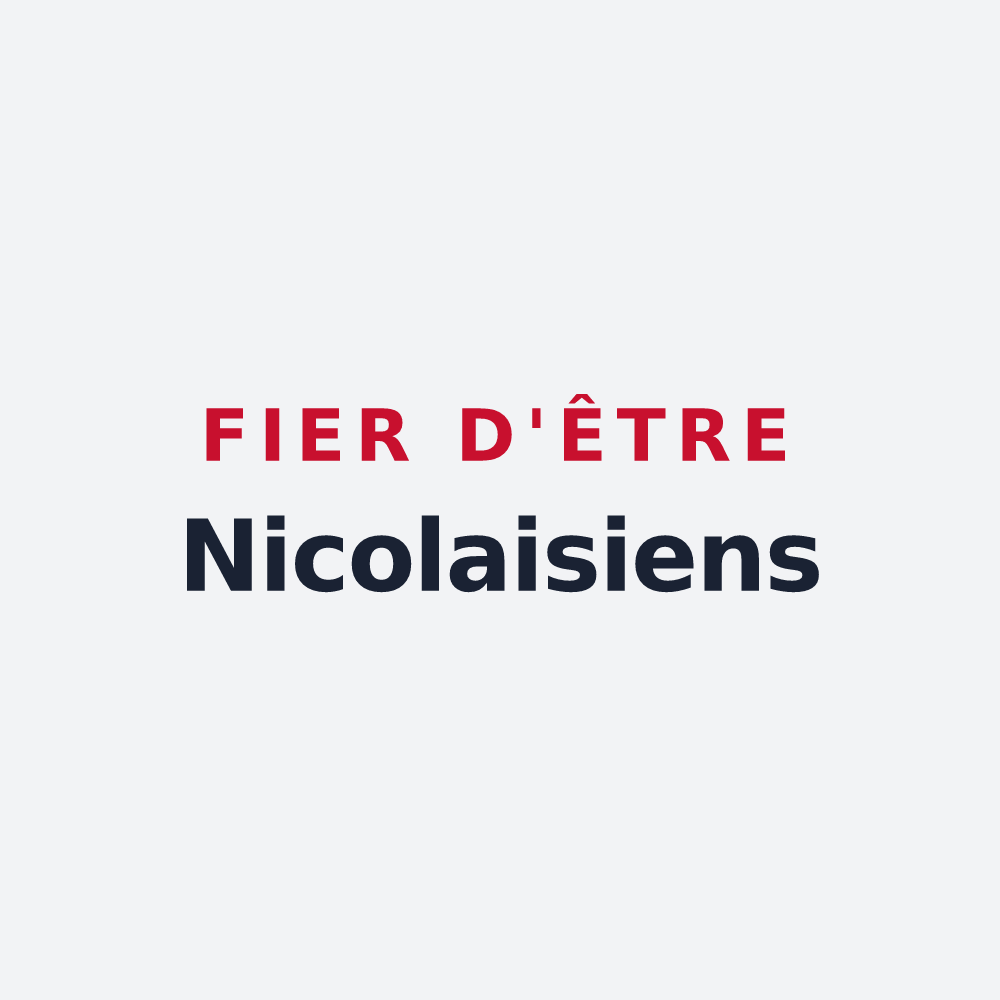 Poster « Fier d'être Nicolaisiens » — design pour Saint-Nicolas-d'Aliermont