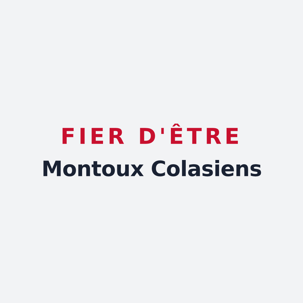 Poster « Fier d'être Montoux Colasiens » — design pour Saint-Nicolas-des-Motets