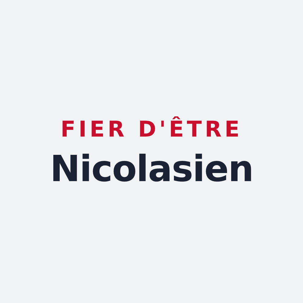 Poster « Fier d'être Nicolasien » — design pour Saint-Nicolas-du-Tertre