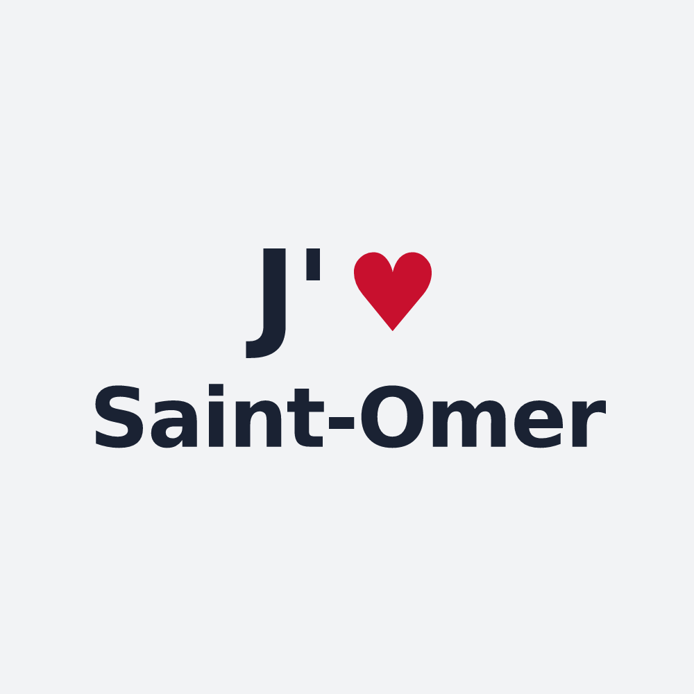 Poster personnalisé Saint-Omer — design J'aime Saint-Omer