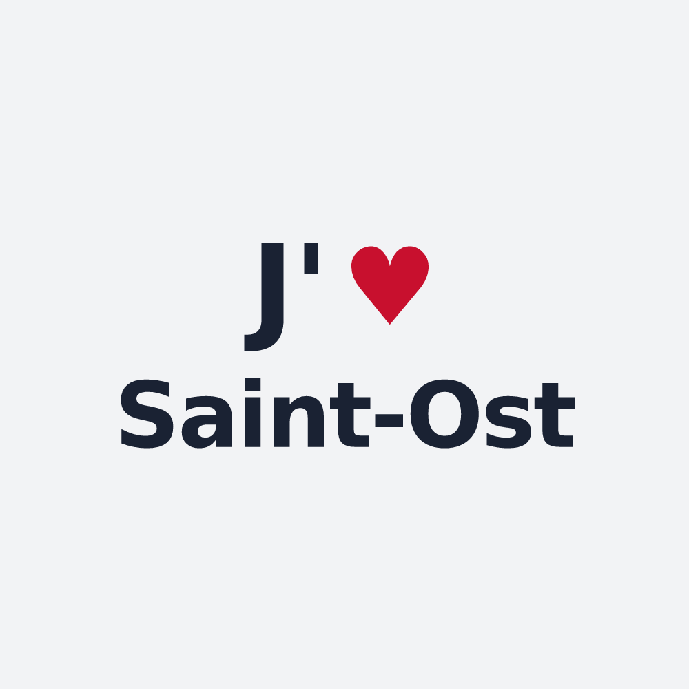 Poster personnalisé Saint-Ost — design J'aime Saint-Ost