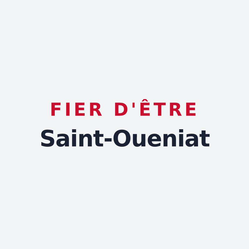Poster « Fier d'être Saint-Oueniat » — design pour Saint-Ouen-Domprot