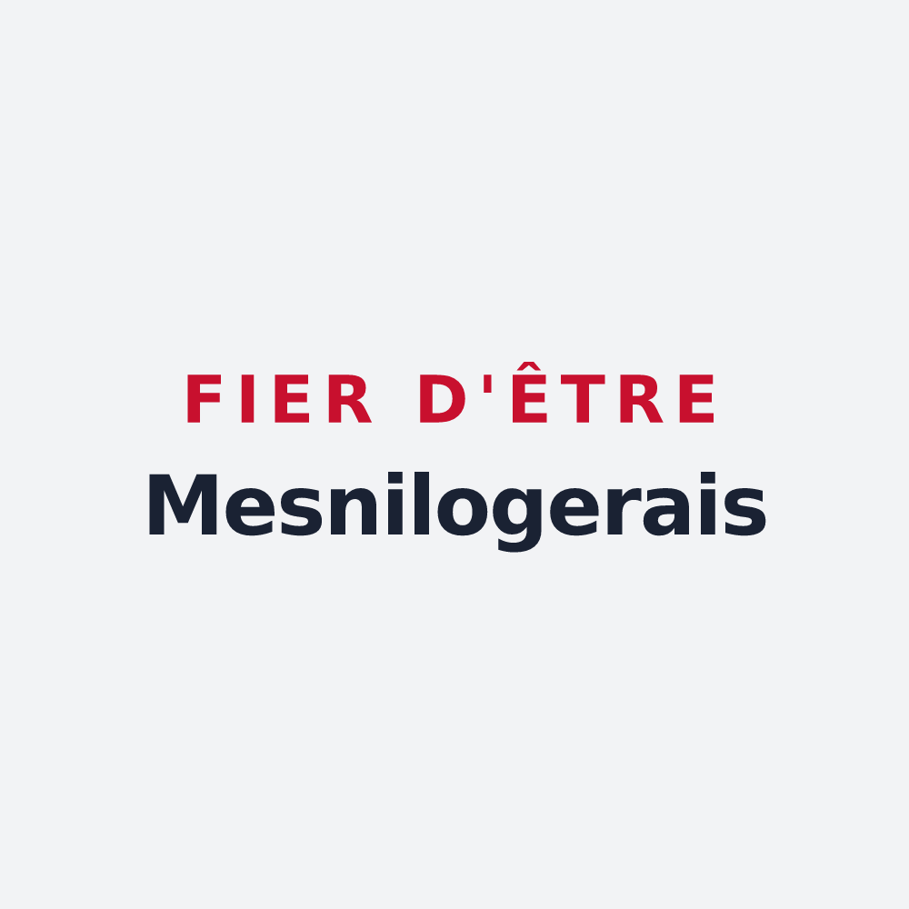 Poster « Fier d'être Mesnilogerais » — design pour Saint-Ouen-du-Mesnil-Oger