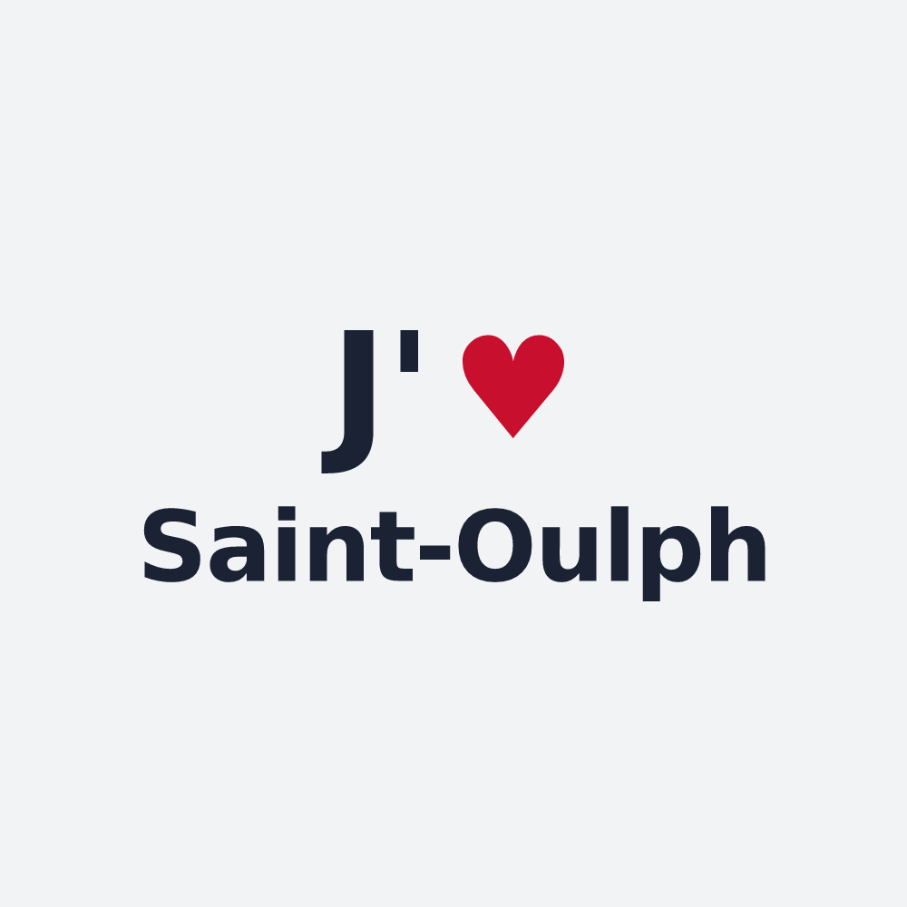 Poster personnalisé Saint-Oulph — design J'aime Saint-Oulph