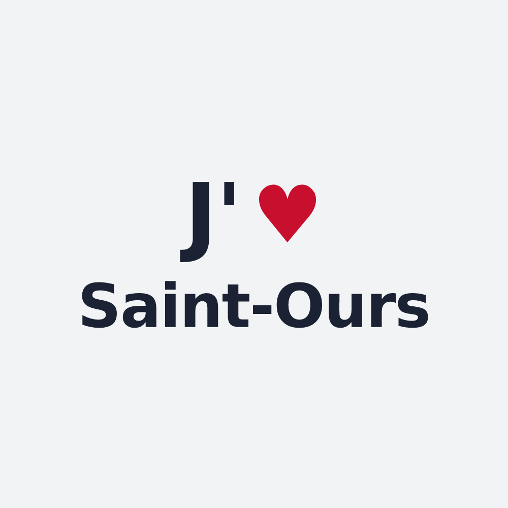Poster personnalisé Saint-Ours — design J'aime Saint-Ours