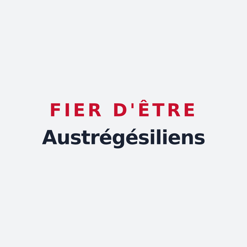 Poster « Fier d'être Austrégésiliens » — design pour Saint-Outrille