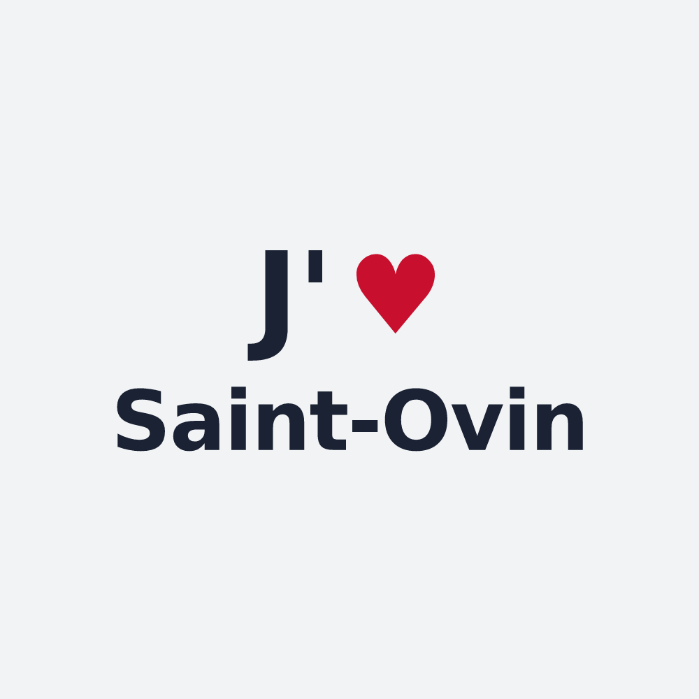Poster personnalisé Saint-Ovin — design J'aime Saint-Ovin