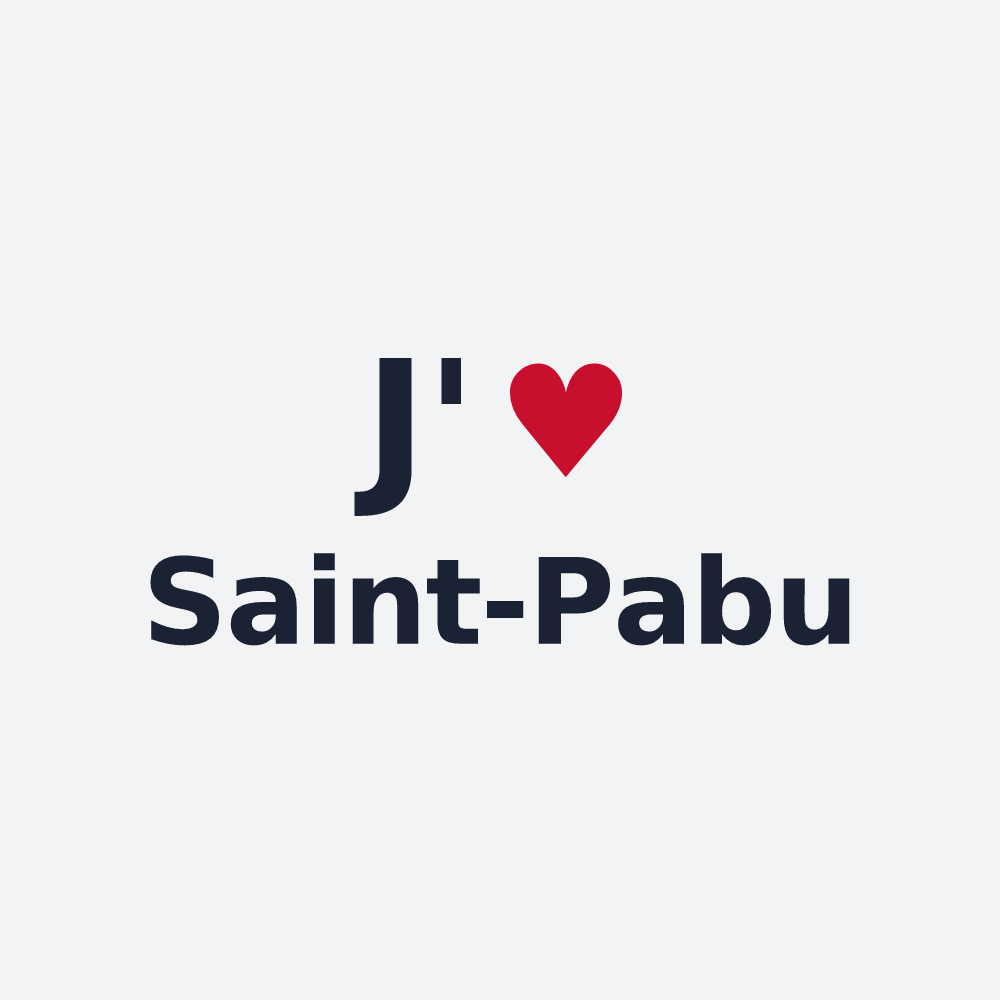 Poster personnalisé Saint-Pabu — design J'aime Saint-Pabu