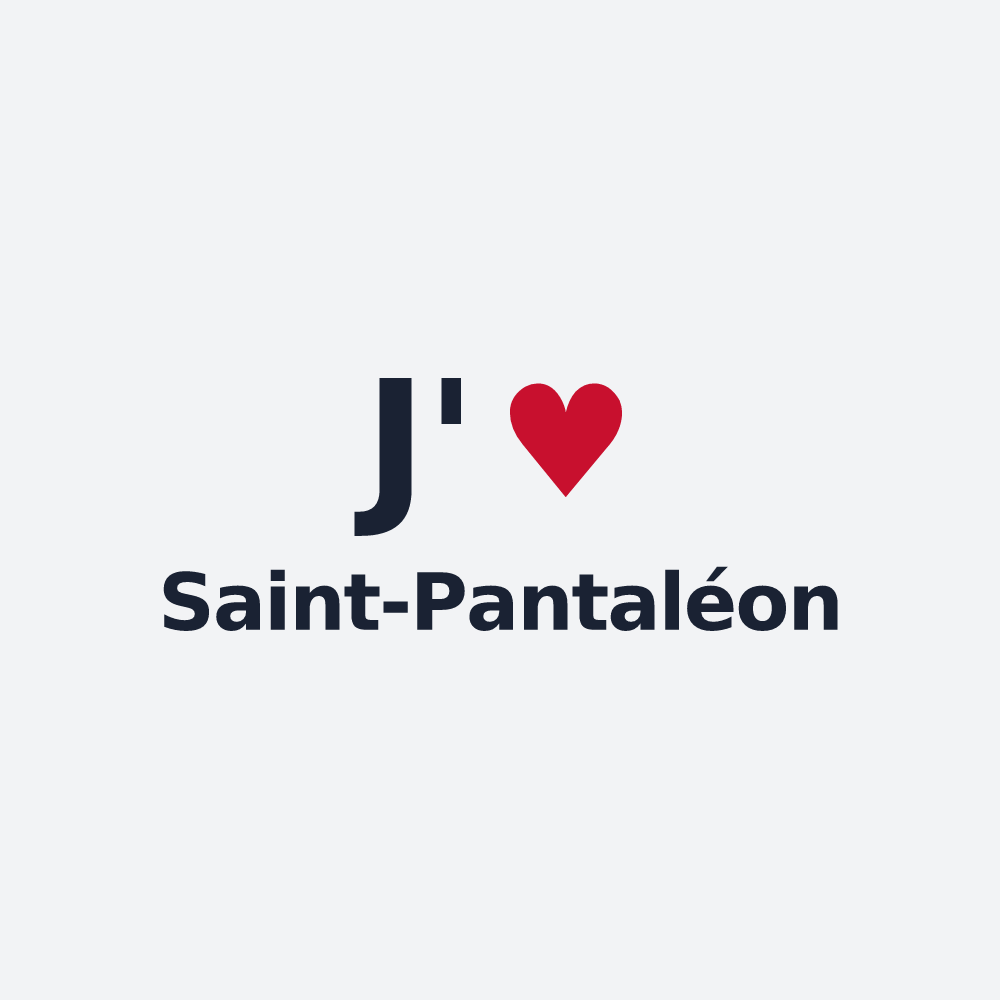 Poster personnalisé Saint-Pantaléon — design J'aime Saint-Pantaléon