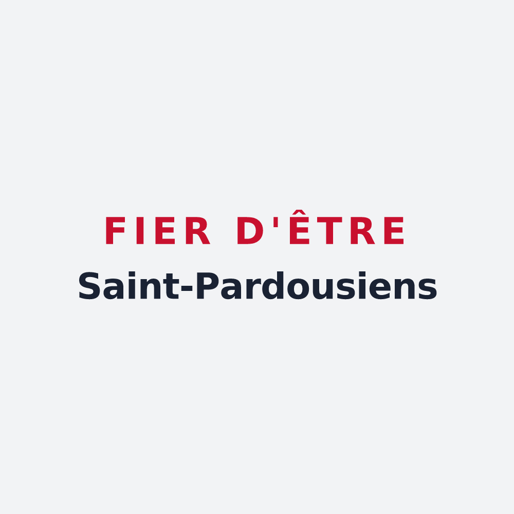 Poster « Fier d'être Saint-Pardousiens » — design pour Saint-Pardoux-Soutiers