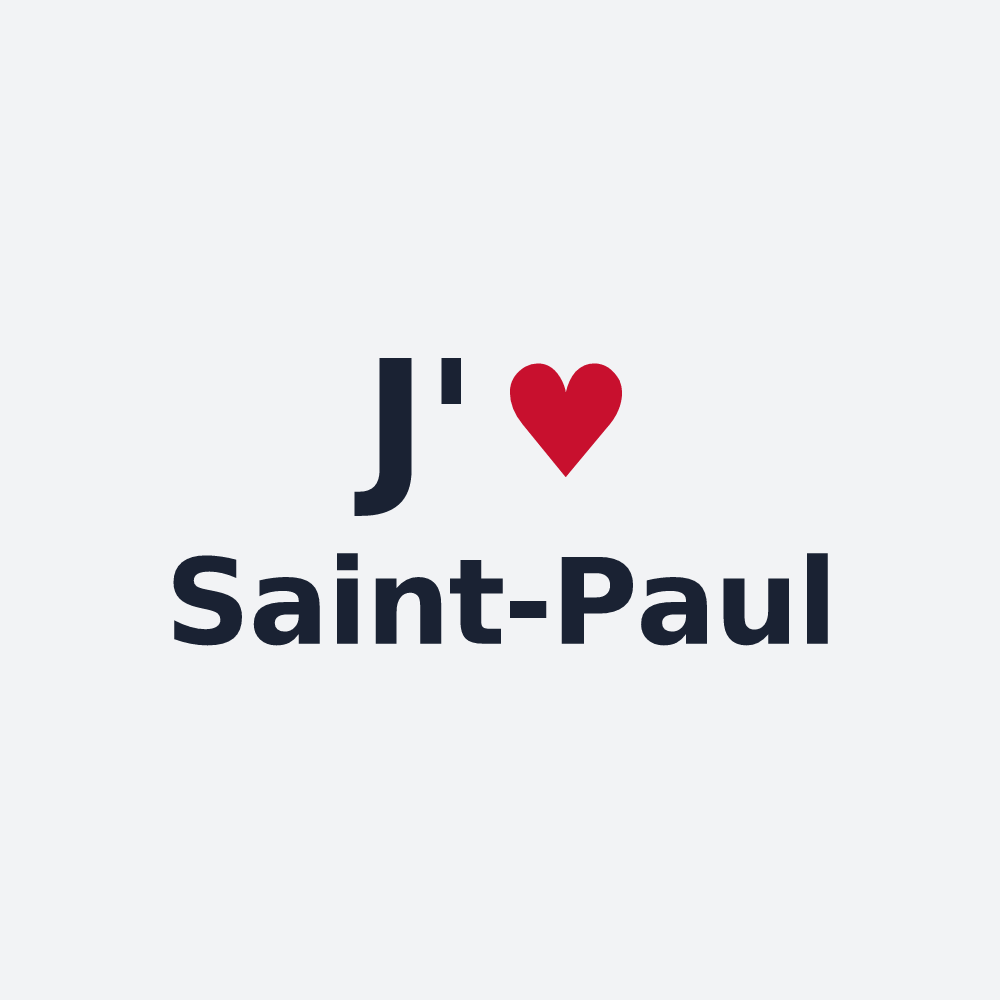 Poster personnalisé Saint-Paul — design J'aime Saint-Paul