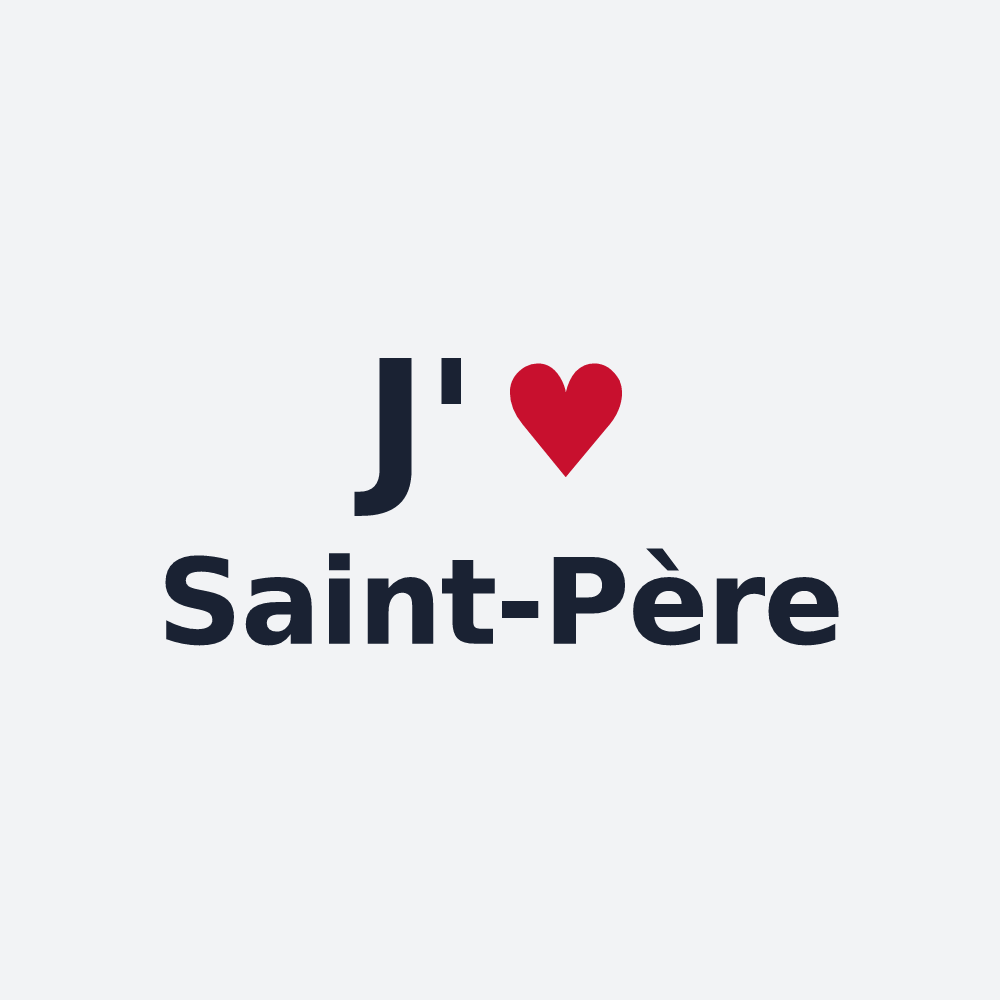 Poster personnalisé Saint-Père — design J'aime Saint-Père