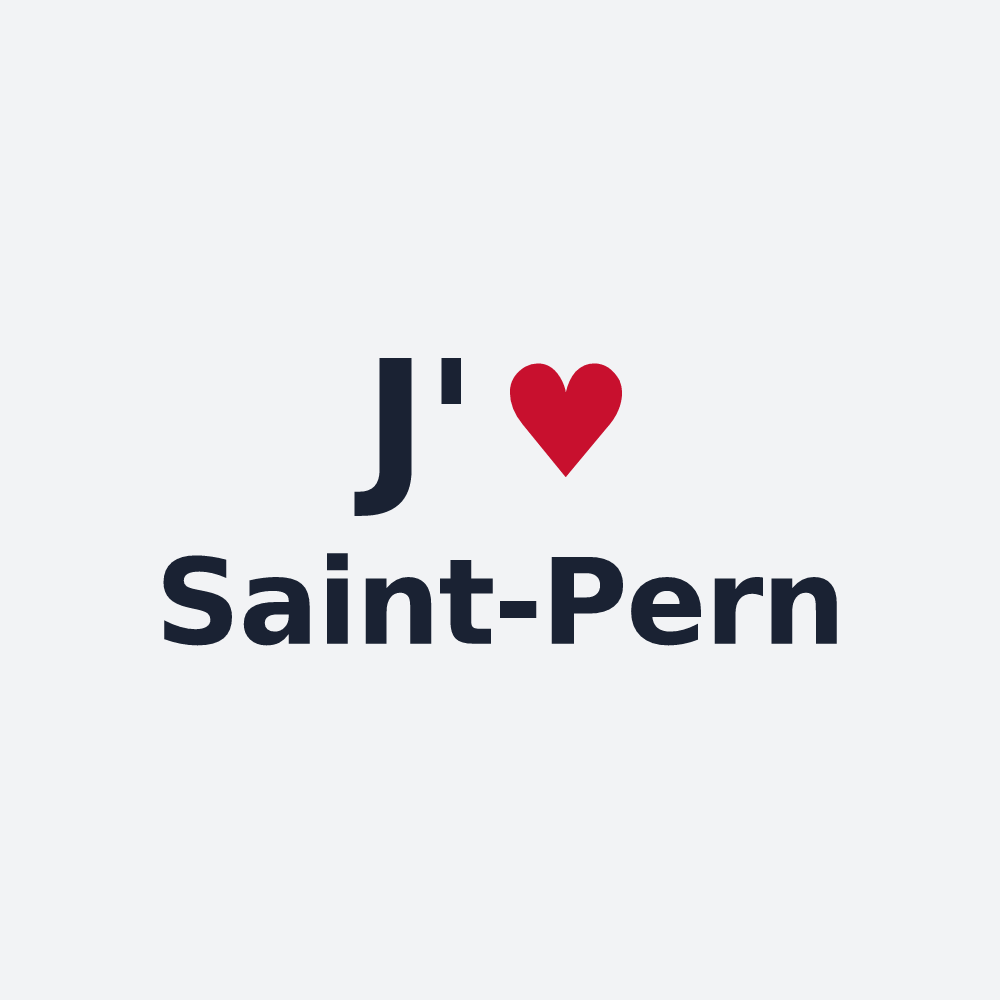 Poster personnalisé Saint-Pern — design « J'aime Saint-Pern » imprimé sur le poster
