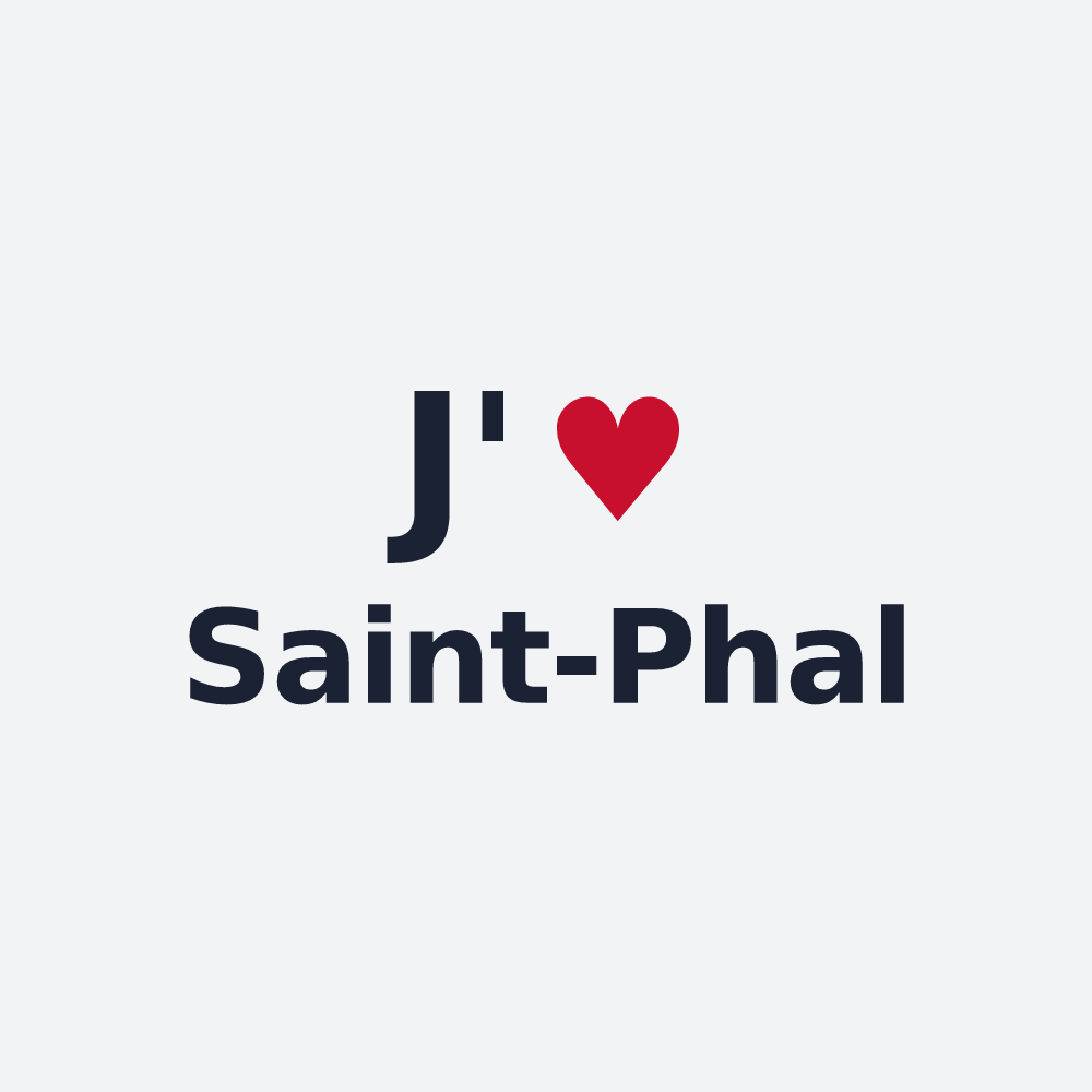 Poster personnalisé Saint-Phal — design J'aime Saint-Phal