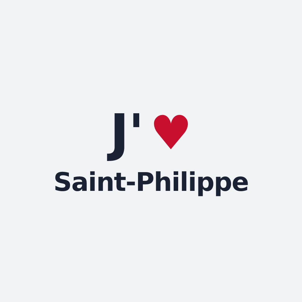 Poster personnalisé Saint-Philippe — design J'aime Saint-Philippe