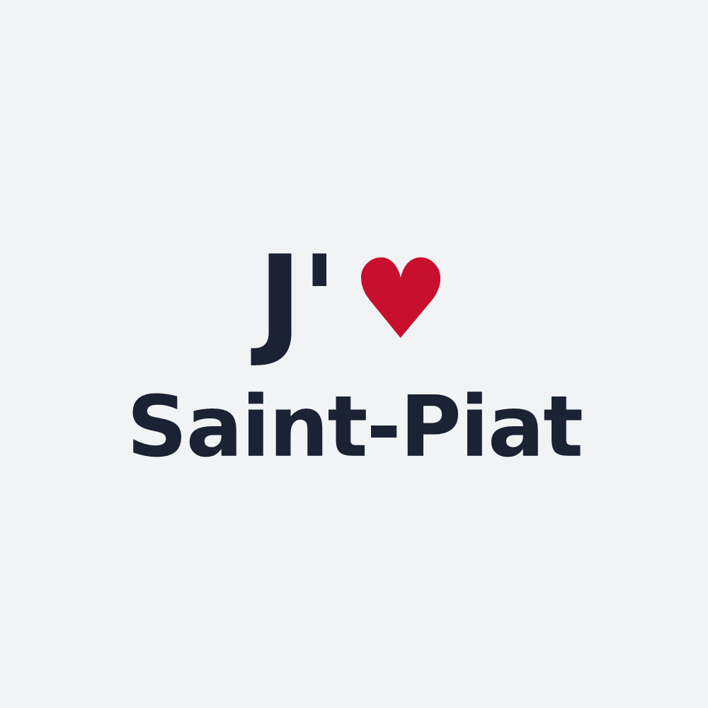 Poster personnalisé Saint-Piat — design J'aime Saint-Piat