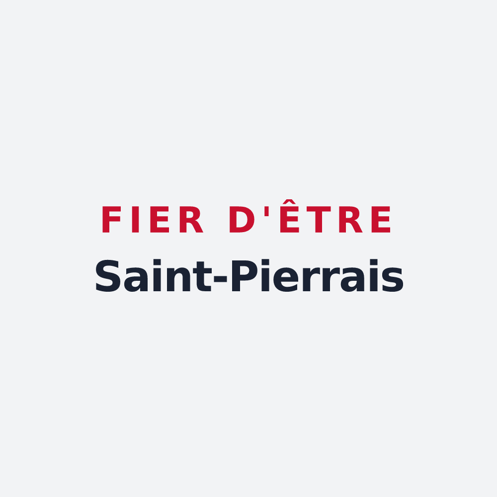 Poster « Fier d'être Saint-Pierrais » — design pour Saint-Pierre-d'Arthéglise