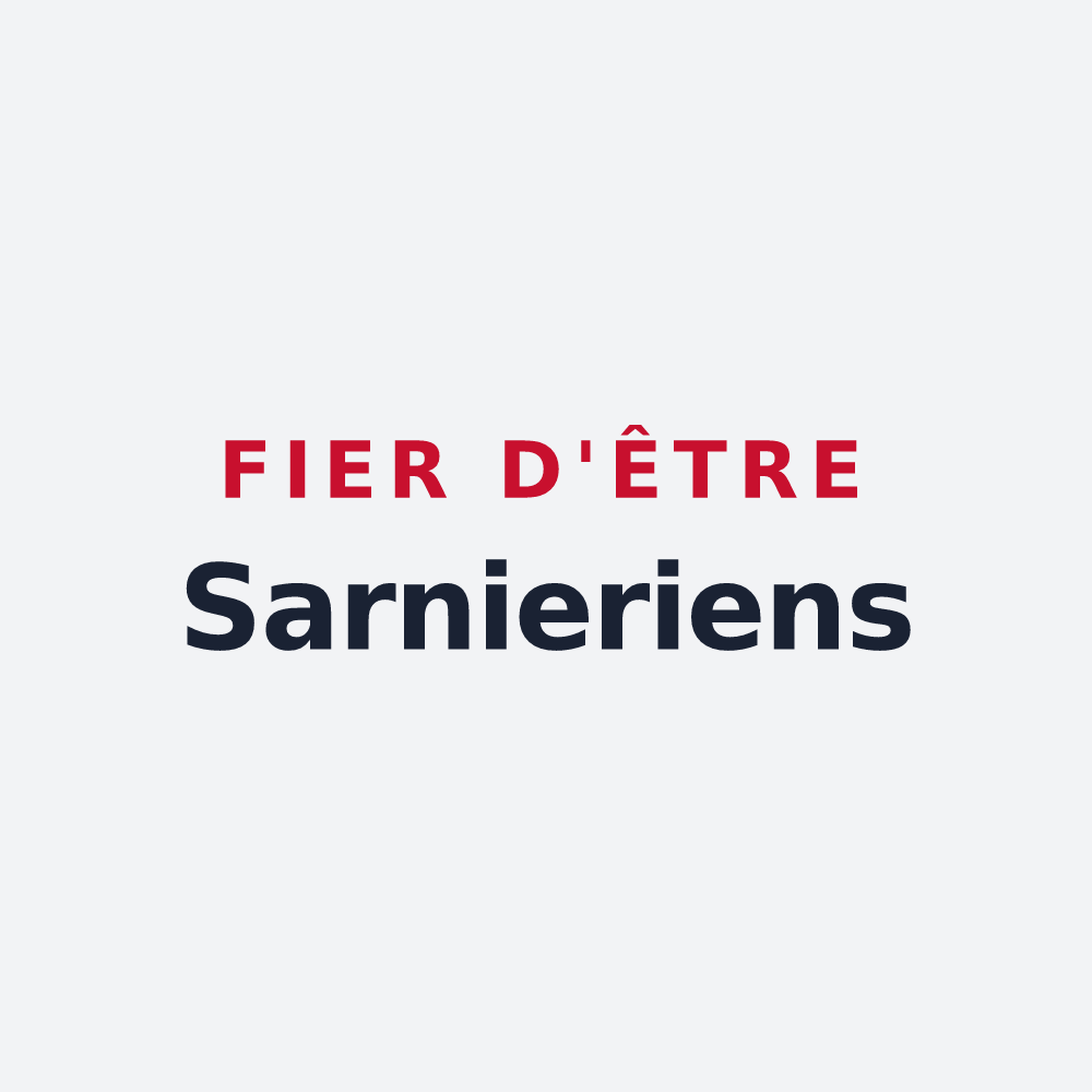 Poster « Fier d'être Sarnieriens » — design pour Saint-Pierre-de-Cernières