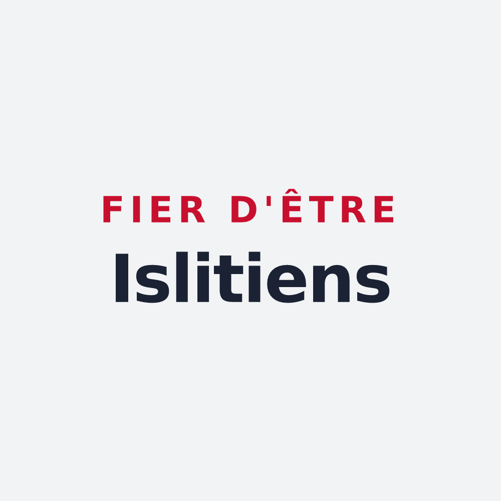 Poster « Fier d'être Islitiens » — design pour Saint-Pierre-de-l'Isle