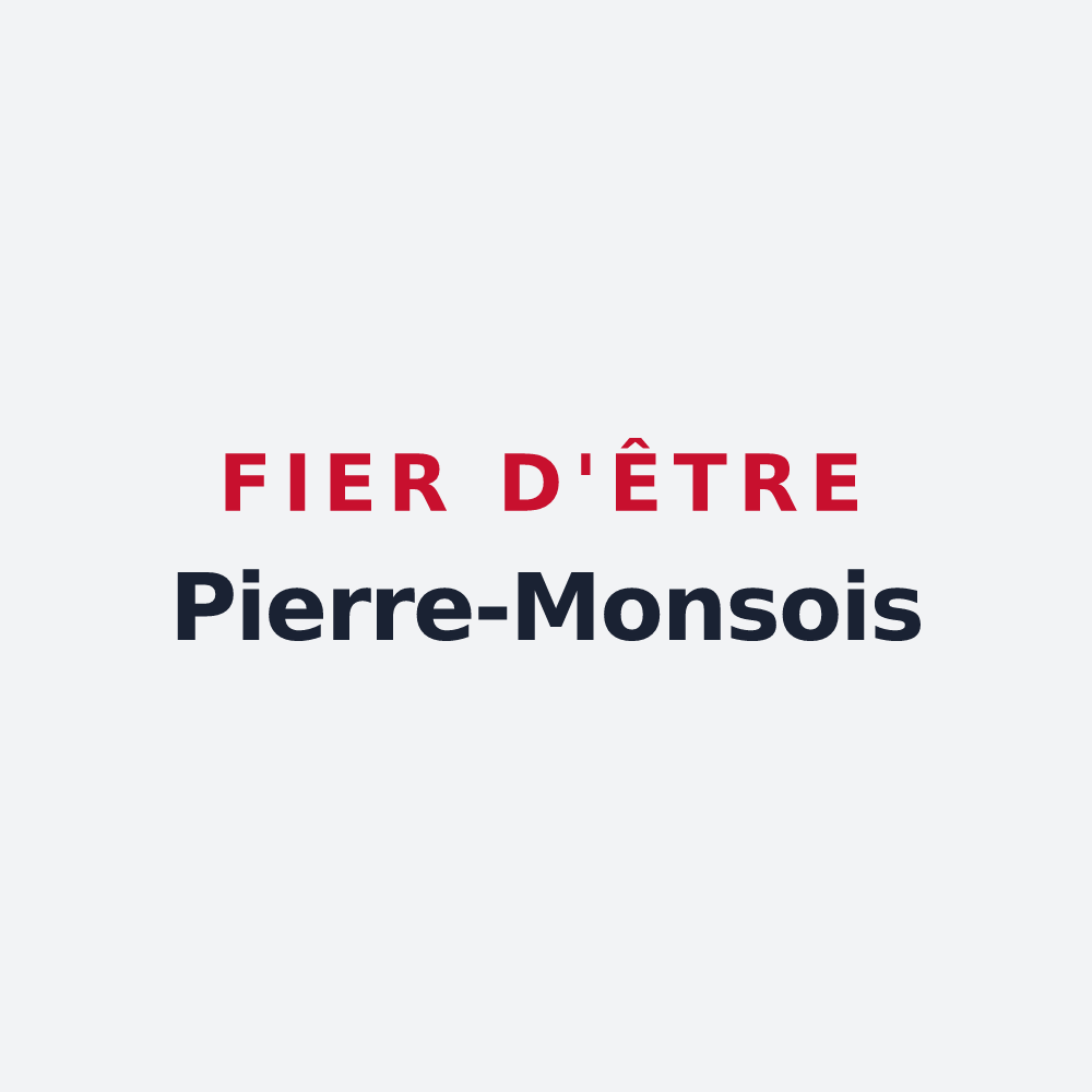 Poster « Fier d'être Pierre-Monsois » — design pour Saint-Pierre-de-Mons