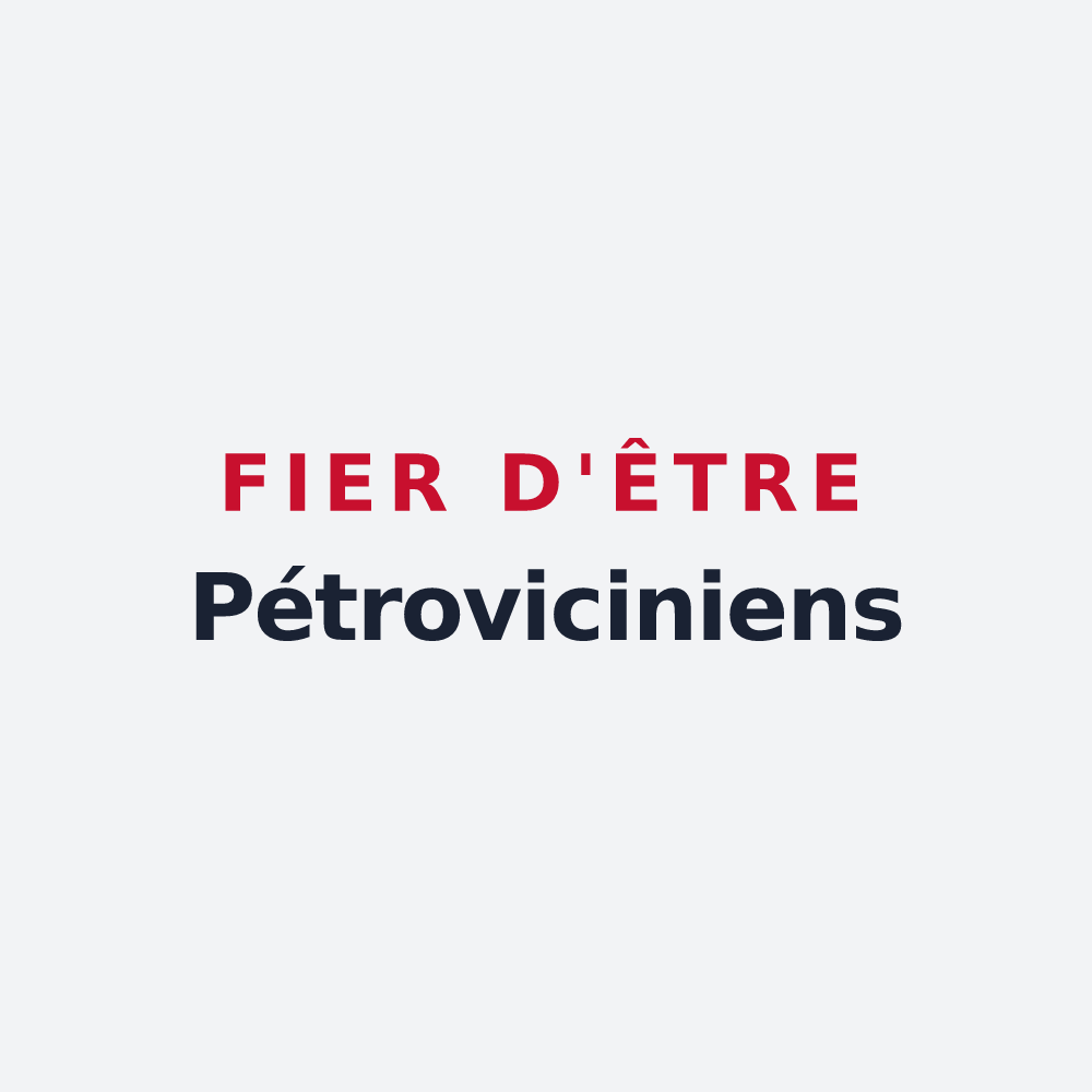 Poster « Fier d'être Pétroviciniens » — design pour Saint-Pierre-du-Chemin