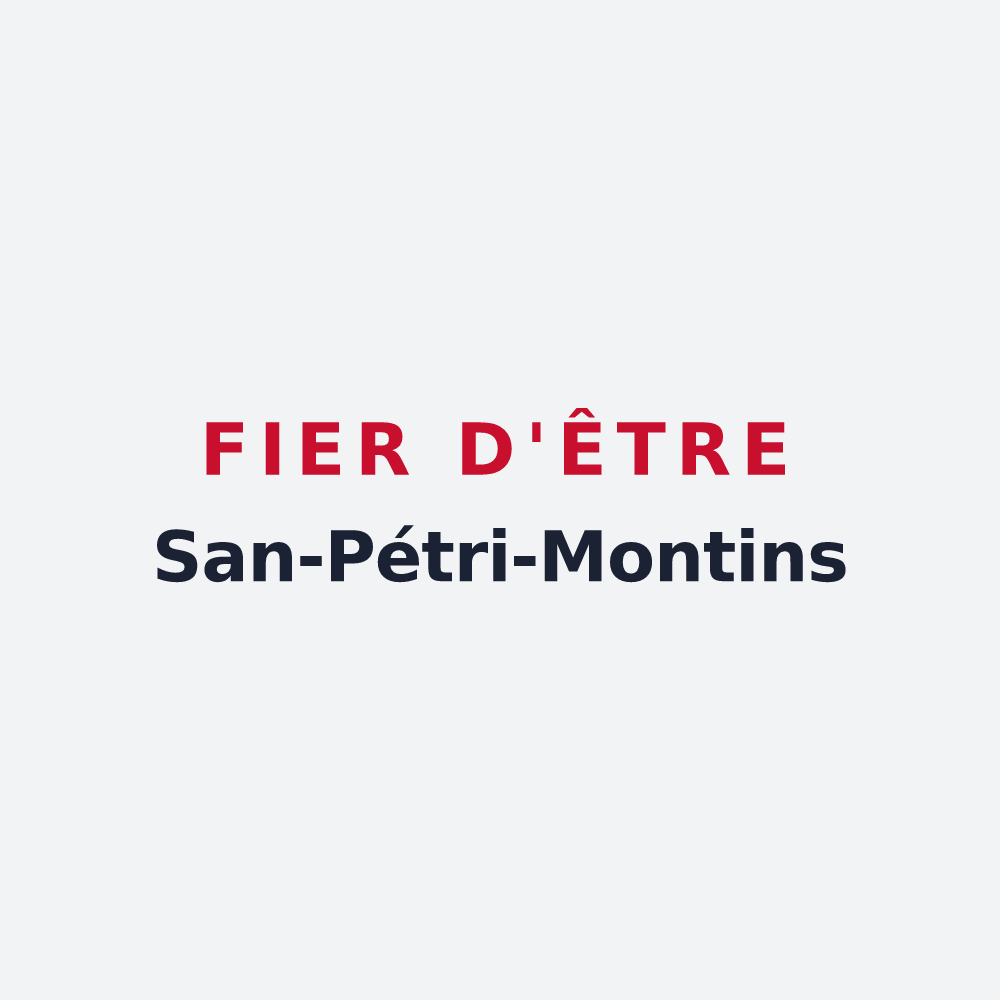 Poster « Fier d'être San-Pétri-Montins » — design pour Saint-Pierre-du-Mont