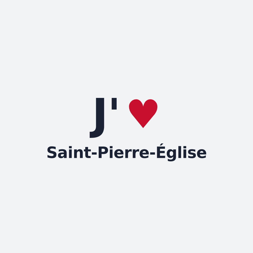 Poster personnalisé Saint-Pierre-Église — design J'aime Saint-Pierre-Église