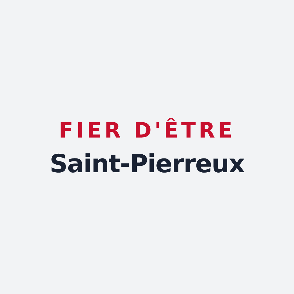 Poster « Fier d'être Saint-Pierreux » — design pour Saint-Pierre-le-Vieux