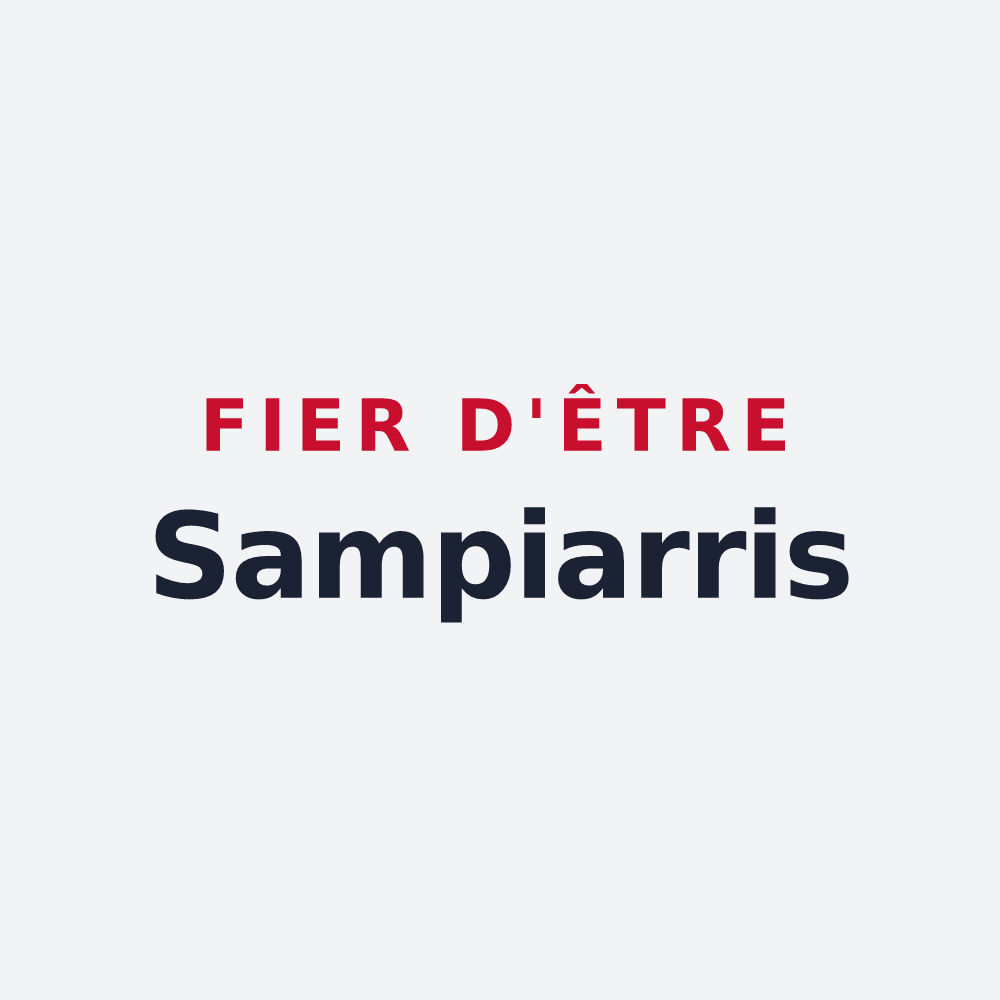 Poster « Fier d'être Sampiarris » — design pour Saint-Pierre-le-Vieux