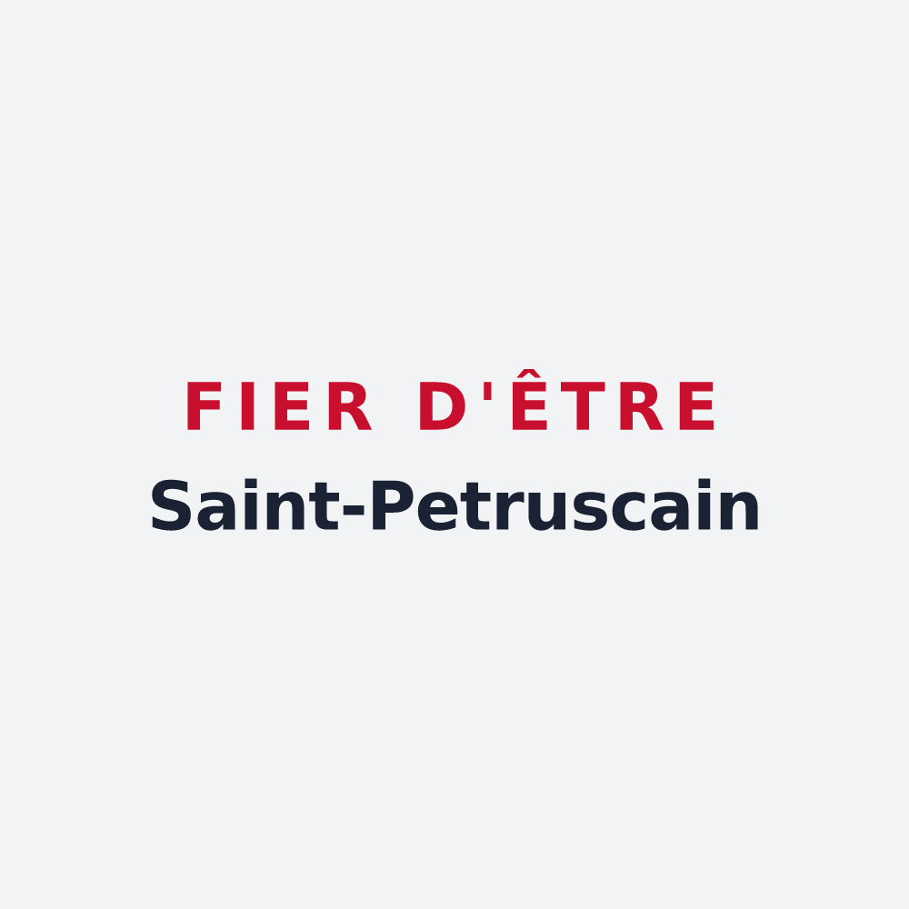 Poster « Fier d'être Saint-Petruscain » — design pour Saint-Pierre-le-Vieux