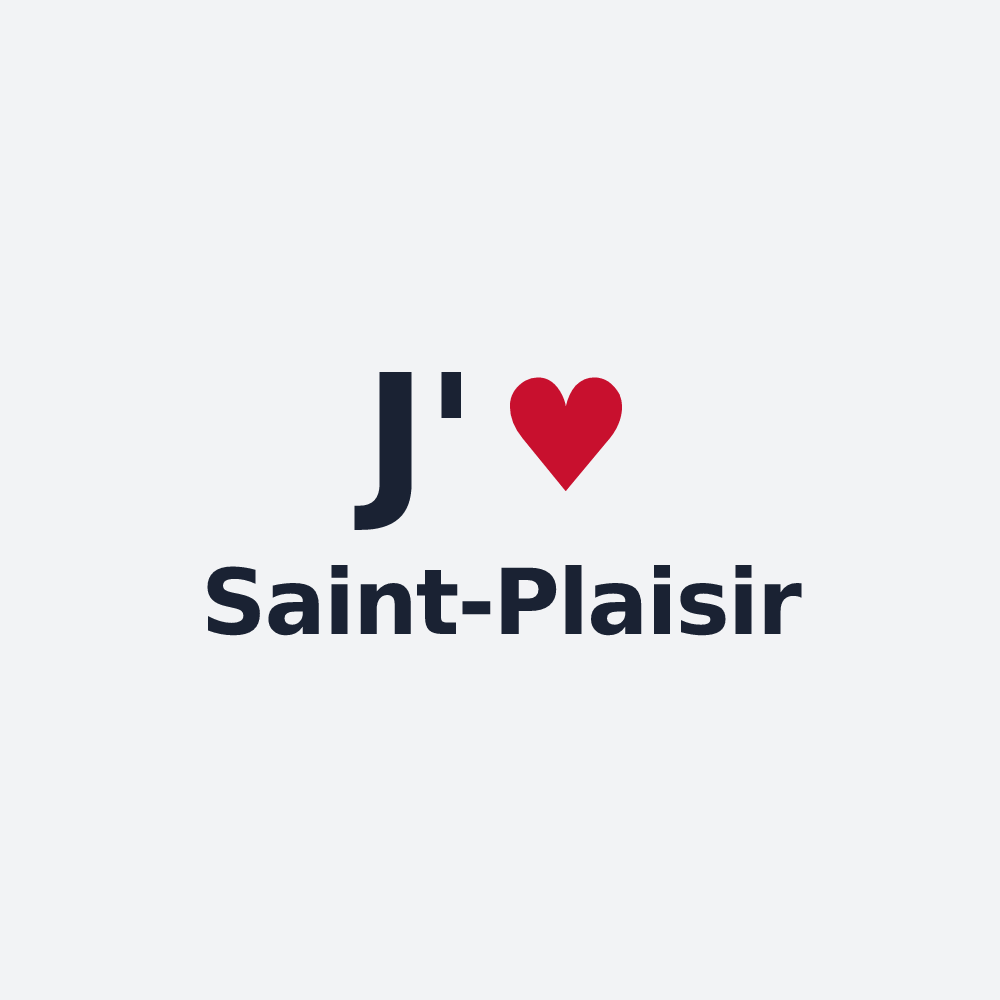 Poster personnalisé Saint-Plaisir — design J'aime Saint-Plaisir