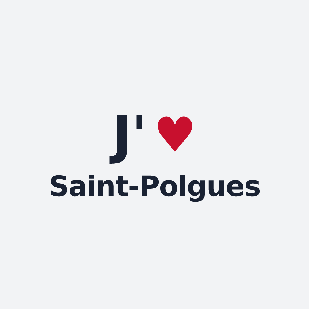 Poster personnalisé Saint-Polgues — design J'aime Saint-Polgues