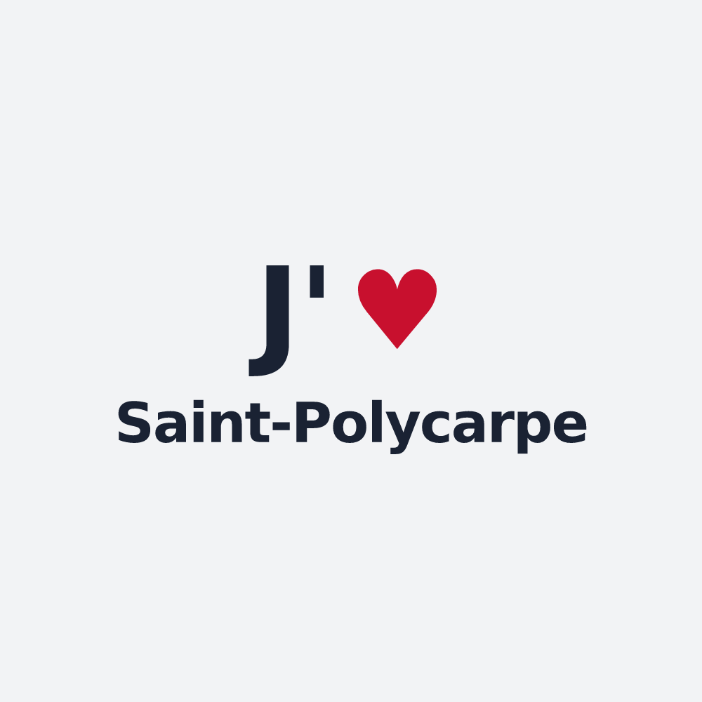 Poster personnalisé Saint-Polycarpe — design J'aime Saint-Polycarpe