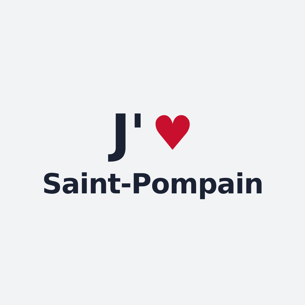 Poster personnalisé Saint-Pompain — design J'aime Saint-Pompain