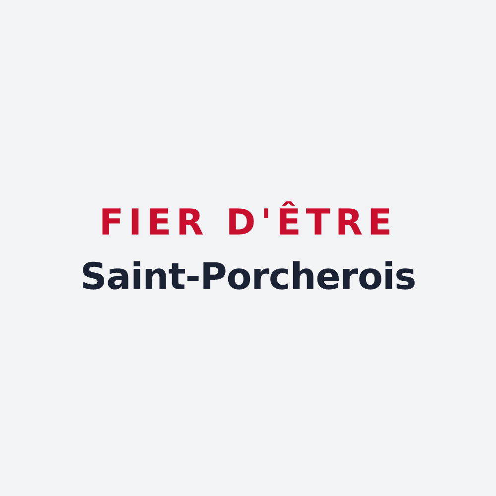 Poster « Fier d'être Saint-Porcherois » — design pour Saint-Porchaire