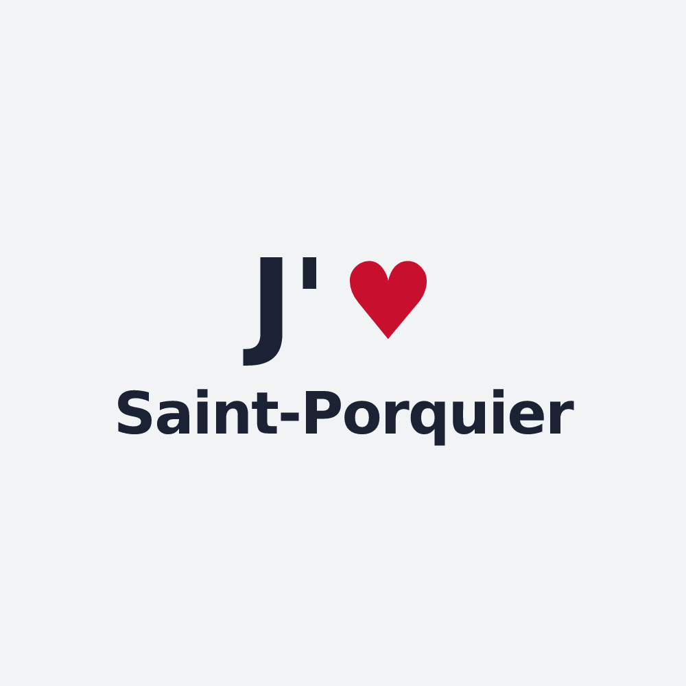 Poster personnalisé Saint-Porquier — design J'aime Saint-Porquier