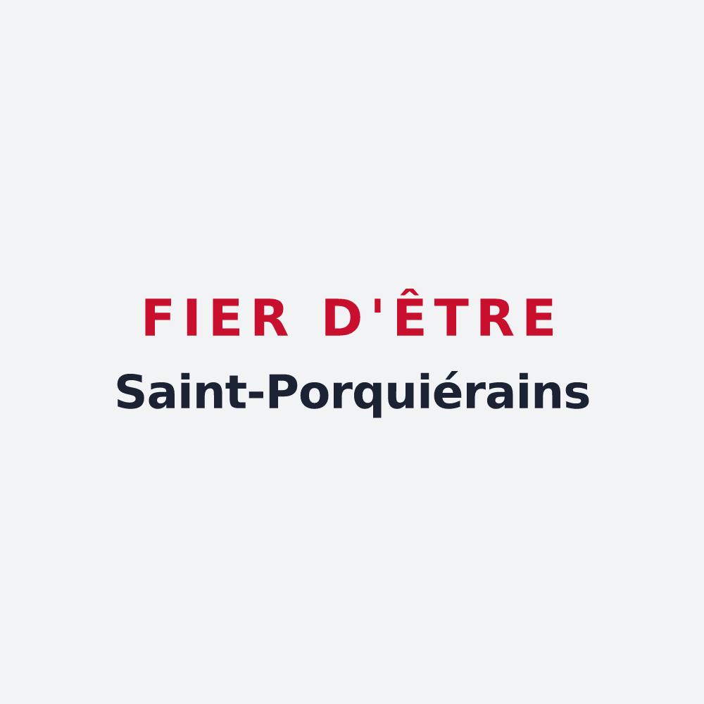 Poster « Fier d'être Saint-Porquiérains » — design pour Saint-Porquier