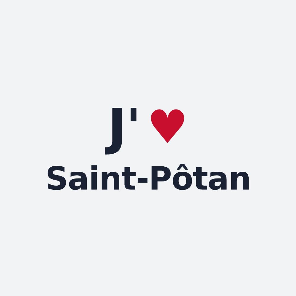 Poster personnalisé Saint-Pôtan — design J'aime Saint-Pôtan