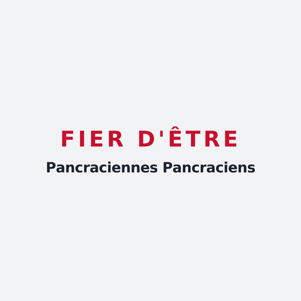 Poster « Fier d'être Pancraciennes Pancraciens » — design pour Saint-Prancher