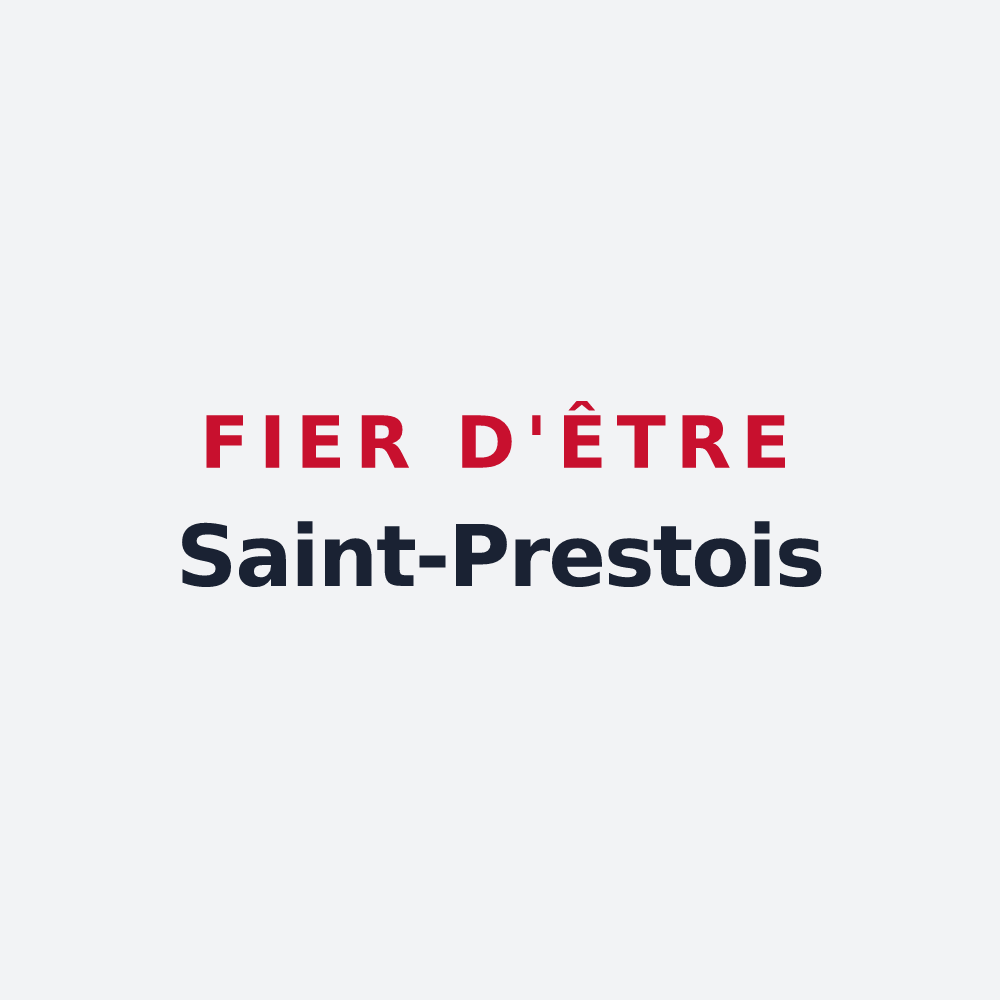 Poster « Fier d'être Saint-Prestois » — design pour Saint-Prest