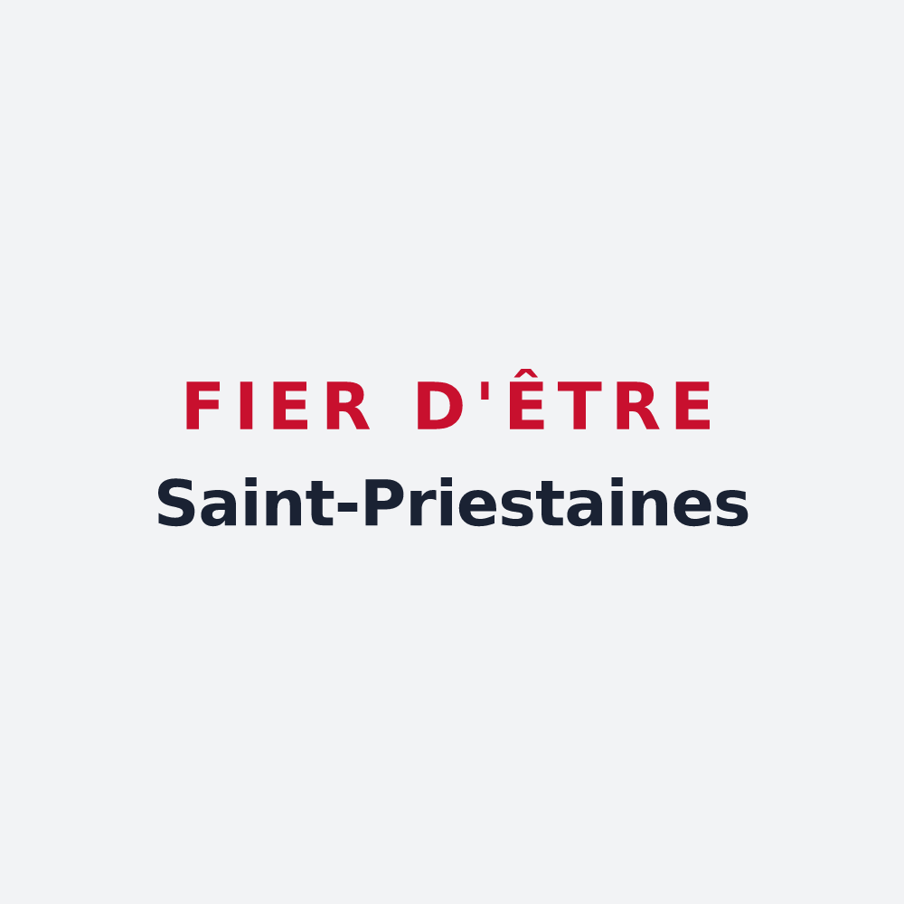 Poster « Fier d'être Saint-Priestaines » — design pour Saint-Priest-en-Murat