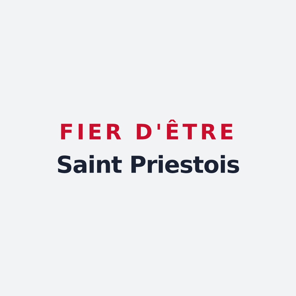Poster « Fier d'être Saint Priestois » — design pour Saint-Priest-les-Fougères