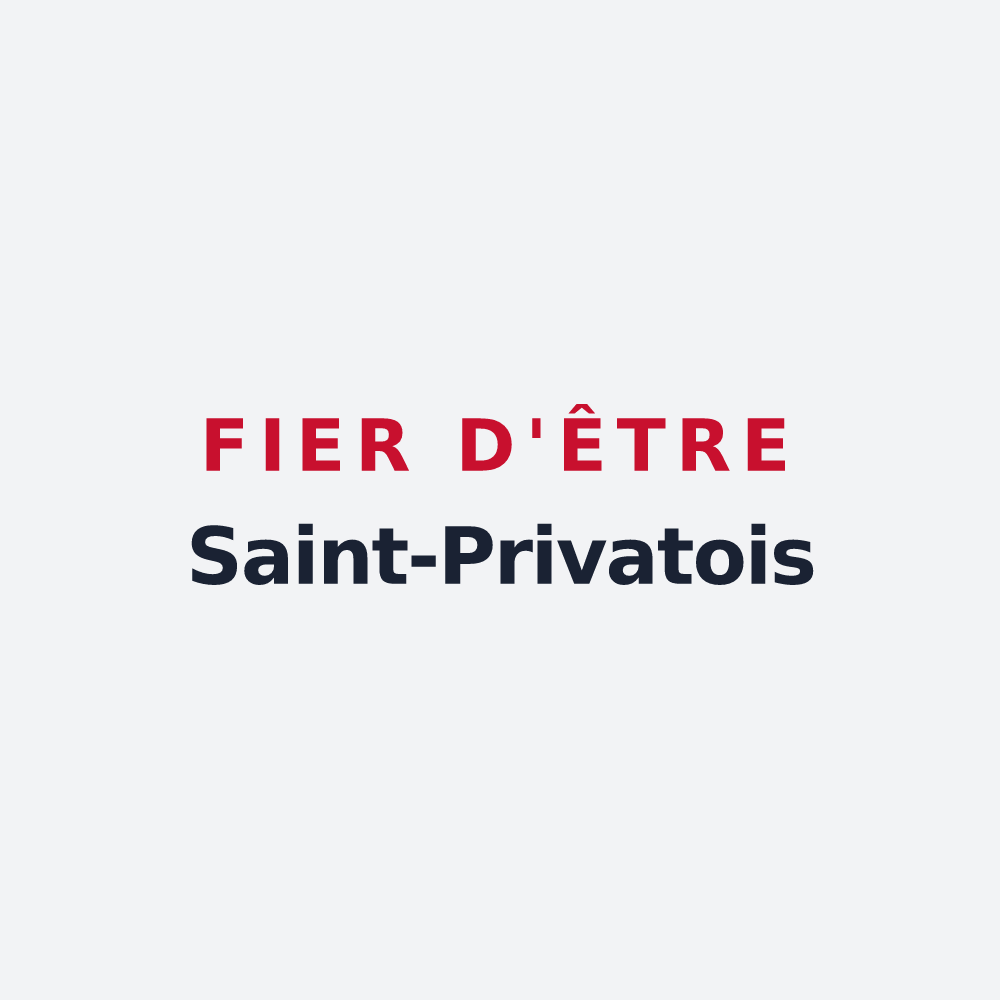 Poster « Fier d'être Saint-Privatois » — design pour Saint Privat en Périgord